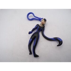 DC Comics Elasti-Girl Keychain Batman Brave and the Bold Blue Black Bag Clip Toy